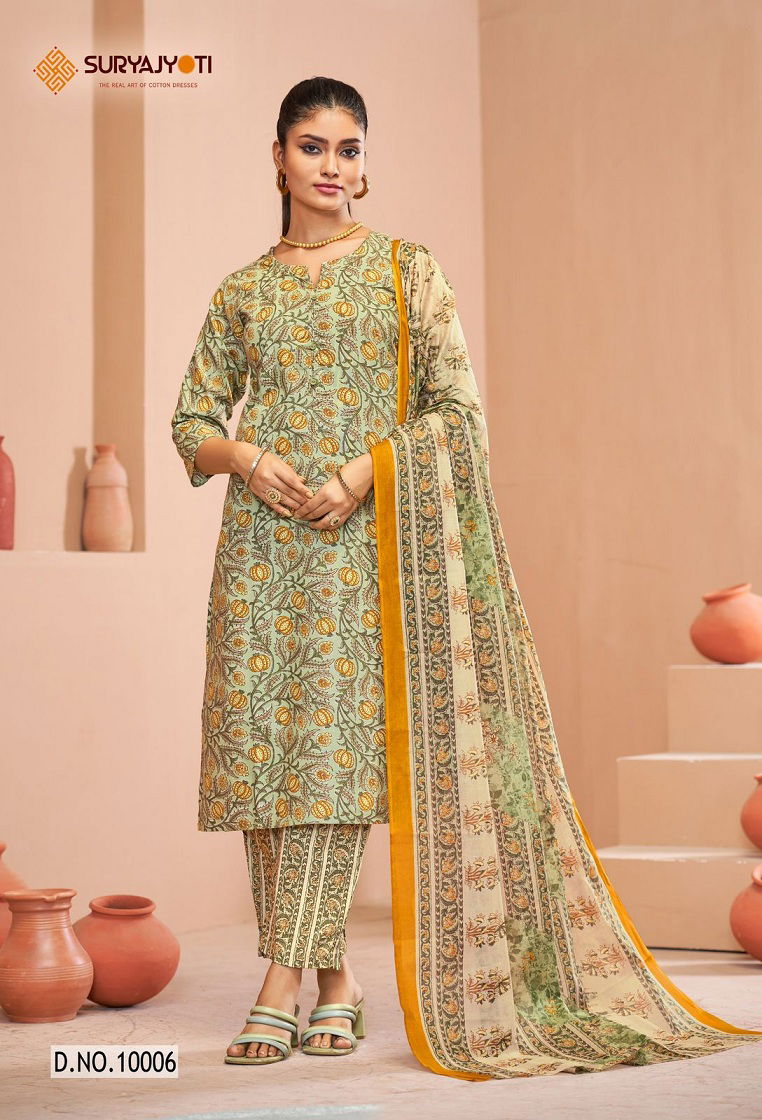 Preyasi Vol 10 By Suryajyoti Printed Cotton Kurti With Bottom Dupatta Wholesale Suppliers In Mumbai
